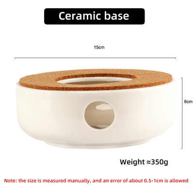 Paprastas keraminis kaitinimo pagrindas kavos vanduo arbatos stiklas karščiui atsparus arbatinuko šildytuvas izoliacinis pagrindas apvalus širdies formos žvakių laikiklis