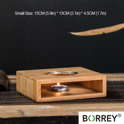 BORREY Baza za grijanje čaja od bambusa Držač baze za grijanje čajnika Japanski stil Čajnik Izolacija štednjaka Držač za svijeće Dodaci za pribor za čaj