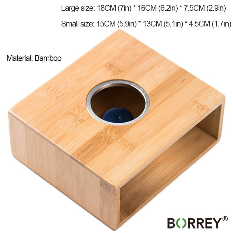 BORREY Baza za grijanje čaja od bambusa Držač baze za grijanje čajnika Japanski stil Čajnik Izolacija štednjaka Držač za svijeće Dodaci za pribor za čaj