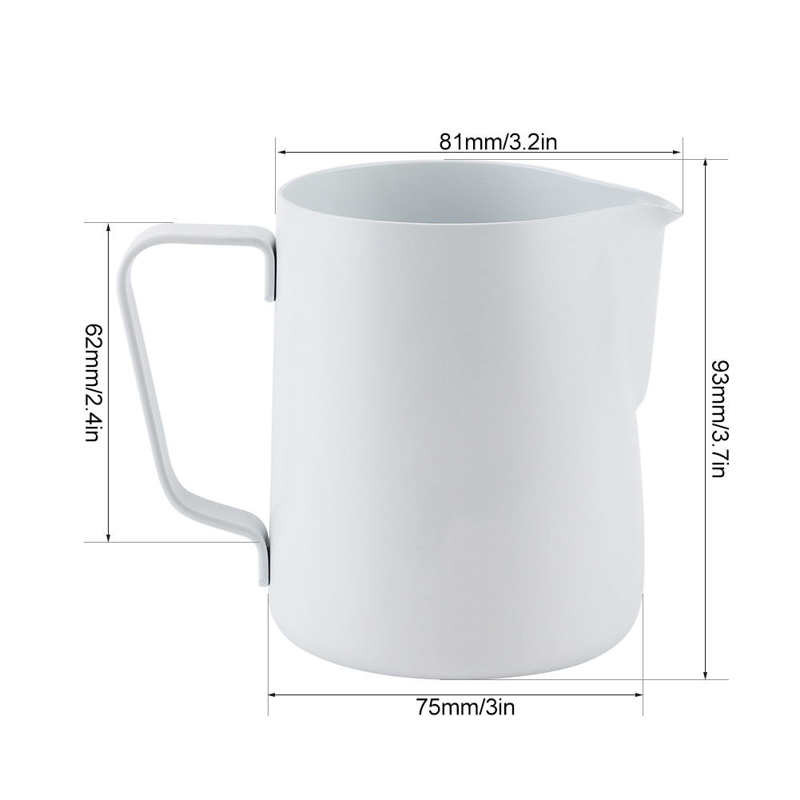 Vrč za kavu 350 ML Vrč za pjenjenje mlijeka od nehrđajućeg čelika, šalice Vrč za kavu, obrtnički vrč za pjenjenje