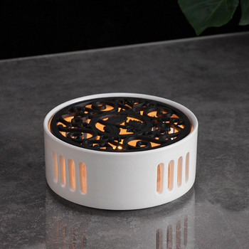Издълбана подгряваща за чай свещ, нагревателна изолационна основа, поставка за чайник за домашен чайник