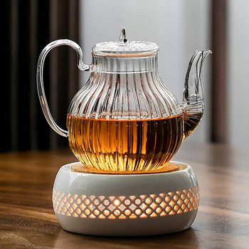 Керамичен нагревател за чайник, нагревател за чайник с коркова възглавница, идеален за стъклени чайници и керамичен чайник