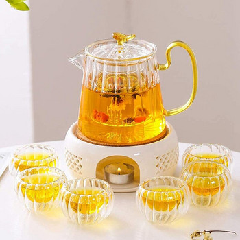 Керамичен нагревател за чайник, нагревател за чайник с коркова възглавница, идеален за стъклени чайници и керамичен чайник