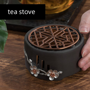 Винтидж керамична керамика Топла печка за чай Китайски кунг-фу комплект за чай Аксесоари Основа за чайник Свещ Нагревател Домашна нощна лампа