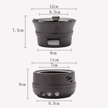 Чайник Свещник Основа Топла основа Керамика Японски стил Изолация Основа Кафе Мляко Нагревател Чай Печка Топъл чай Горещо отопление