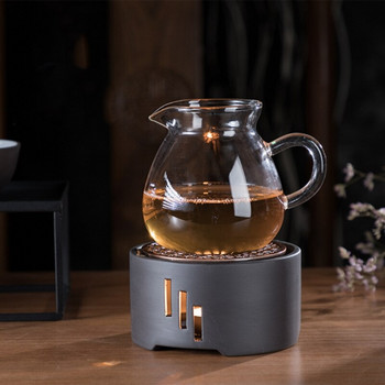 1PC Керамична стойка за свещи Нагревател за чай Чайна печка Затопляне на мляко Свещник с подложка без свещ за домашно кафене
