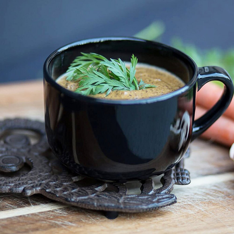 Öntöttvas teáskanna Trivet Vintage virág/bagoly/hal/hópehely kerek edénytartó üreges szőnyeg hőszigetelő alátét asztaldísz konyhai teáskészlet