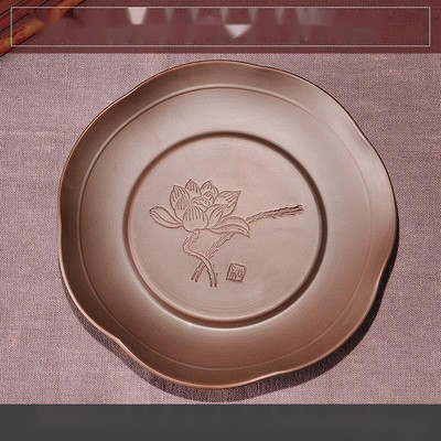 Lila agyagedény pad edénytartó Retro edénytároló vízforraló csapágy teaszertartás kínai kung fu teáskészlet sofőr tányér Bougie