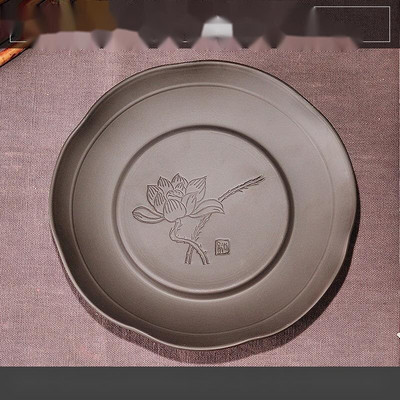 Lila agyagedény pad edénytartó Retro edénytároló vízforraló csapágy teaszertartás kínai kung fu teáskészlet sofőr tányér Bougie