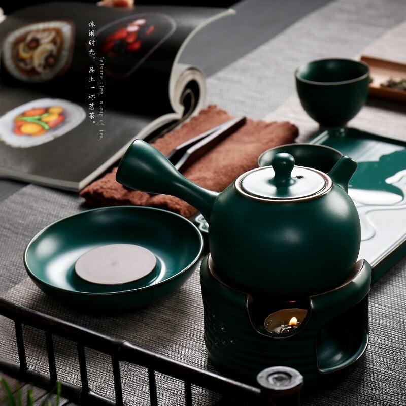 PINNY japán stílusú Retro durva kerámia meleg teakályha Kerámia Kung Fu Teaszertartás Kiegészítők Fűtés Szigetelő Alap