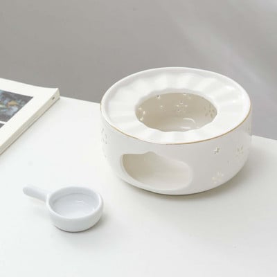 Keraminis arbatinuko šildytuvas bufeto serverio šildytuvas arbatinuko kaitinimo degiklis nerūdijančio plieno arbatinuko stikliniams arbatinukams namo žygiai