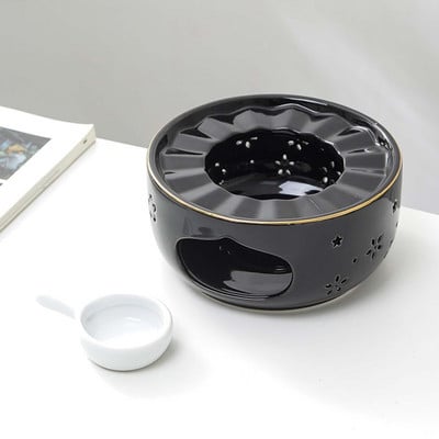 Keraminis arbatinuko šildytuvas bufeto serverio šildytuvas arbatinuko kaitinimo degiklis nerūdijančio plieno arbatinuko stikliniams arbatinukams namo žygiai