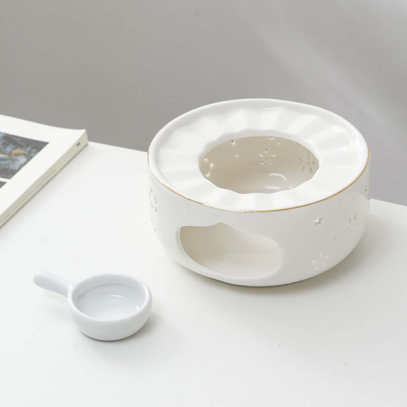 Keraminis arbatinuko šildytuvas bufeto serverio šildytuvas arbatinuko kaitinimo degiklis nerūdijančio plieno arbatinuko stikliniams arbatinukams namo žygiai