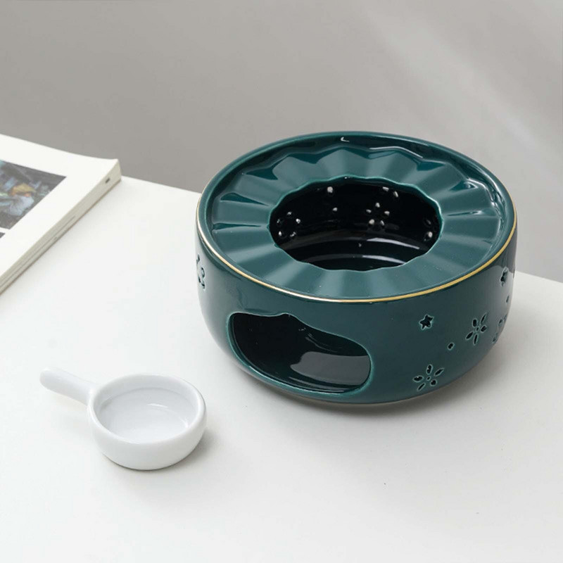 Keraminis arbatinuko šildytuvas bufeto serverio šildytuvas arbatinuko kaitinimo degiklis nerūdijančio plieno arbatinuko stikliniams arbatinukams namo žygiai