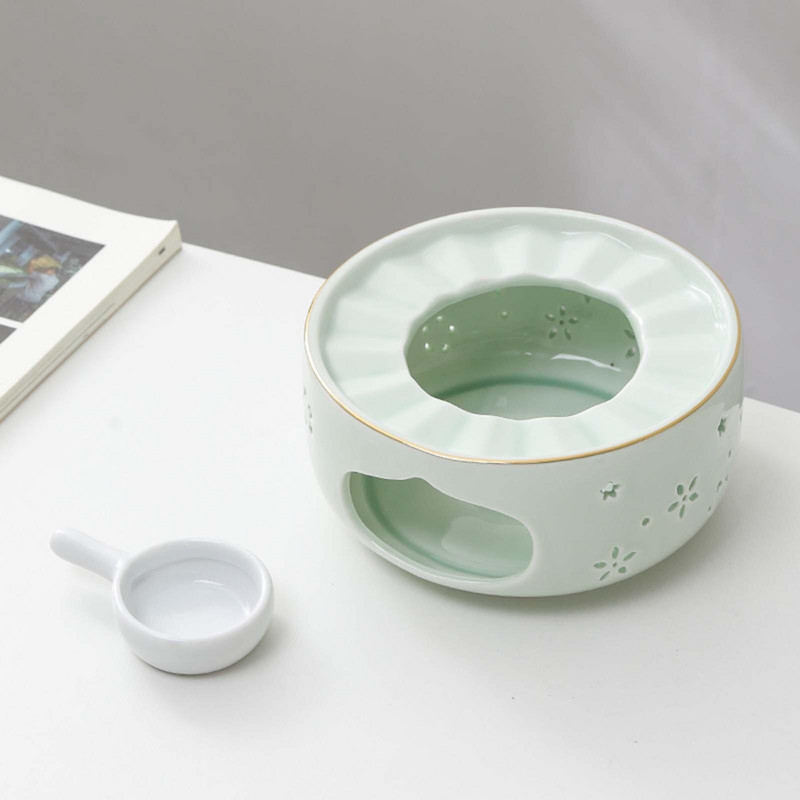 Keraminis arbatinuko šildytuvas bufeto serverio šildytuvas arbatinuko kaitinimo degiklis nerūdijančio plieno arbatinuko stikliniams arbatinukams namo žygiai