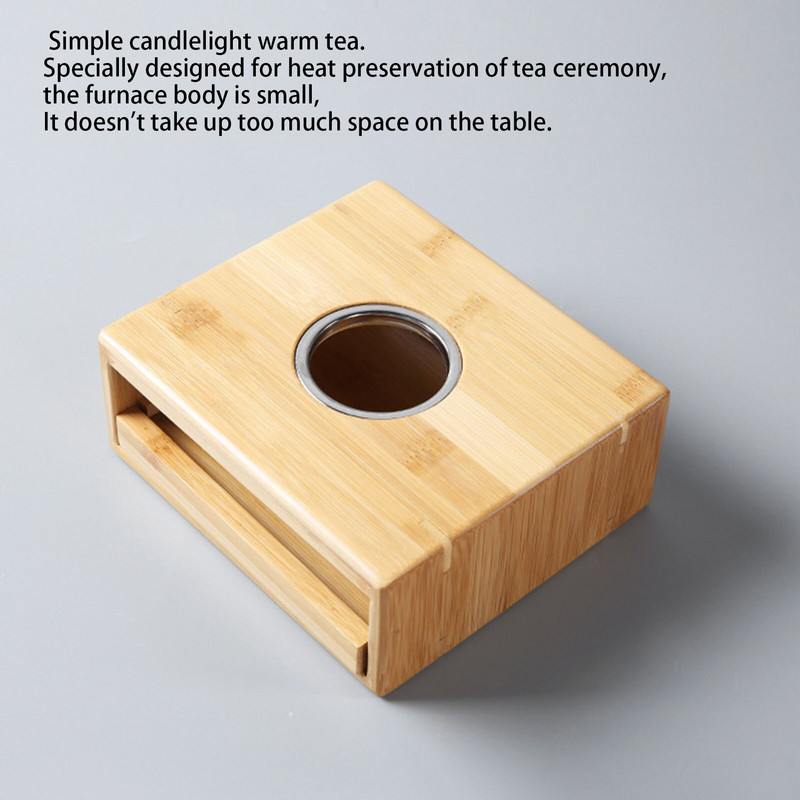 Japanski stil Grijač za čaj od bambusa Držač za grijanje svijeće Termostat Izolacija Baza za temperaturu vina Grijač čajnika Štednjak