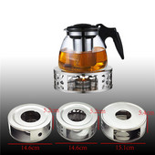 Преносим нагревател за чай Издръжлива нагревател за свещи от неръждаема стомана Поставка за лампи за чай Подставки Подгревател за кафе Нагревателна основа Поставка за чайник