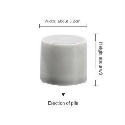 Jednostavni keramički set navlaka u japanskom stilu, ručno rađen ledeno siva glazura navlaka Tureen Čajnik Držač gornjeg poklopca Kung Fu pribor za čaj