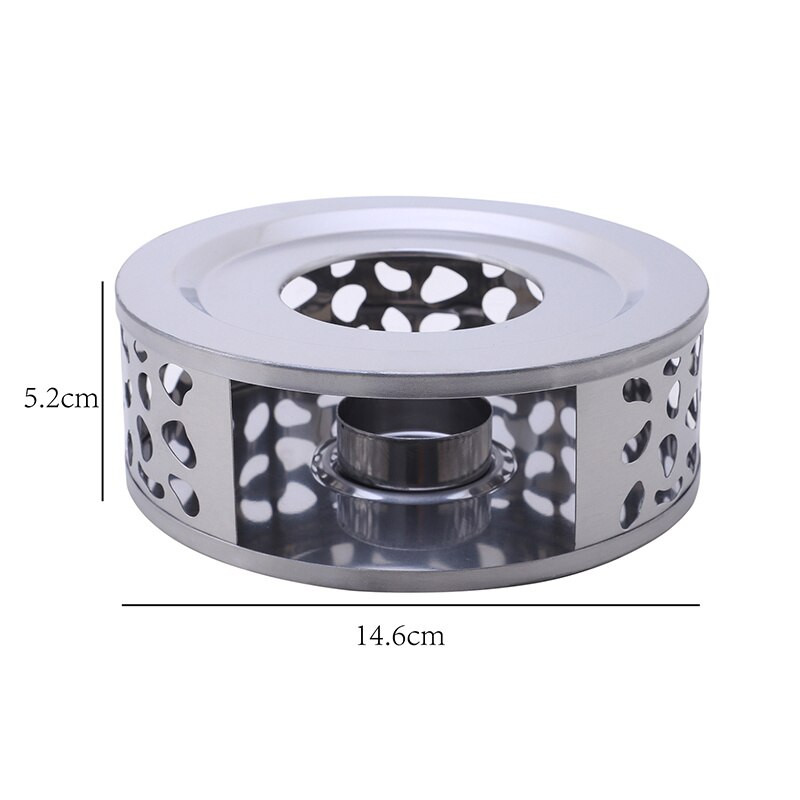 Hordozható melegítő teatartó Tartós rozsdamentes acél gyertyamelegítő tealámpás tartó Kávémelegítő fűtőalap teáskanna tartó