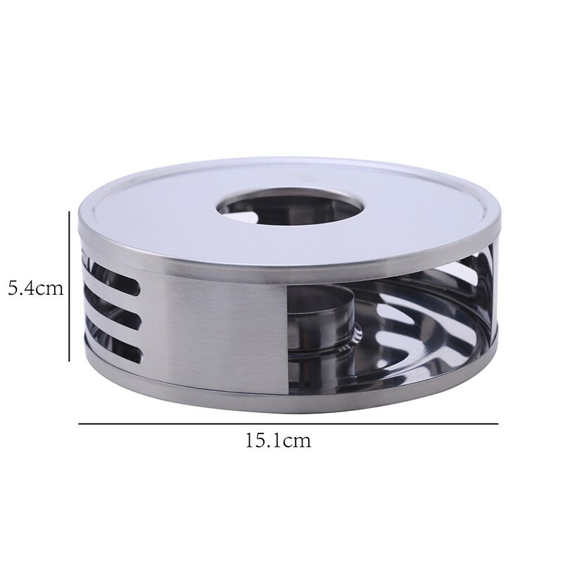 Hordozható melegítő teatartó Tartós rozsdamentes acél gyertyamelegítő tealámpás tartó Kávémelegítő fűtőalap teáskanna tartó