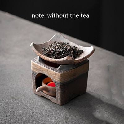 Vintage tējas plīts rupja keramika Puer tējas sveču sildītājs deglis Tējas trauki Aksesuāri Siltāka tējkannas krūze Pamatne Nakts gaisma Amatniecība