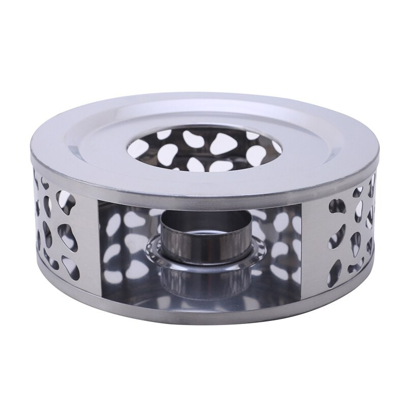 Nešiojamas šildytuvo arbatos laikiklis Patvarus nerūdijančio plieno žvakių šildytuvas arbatos lemputės laikiklis Kavos šildytuvo kaitinimo pagrindo arbatinuko laikiklis