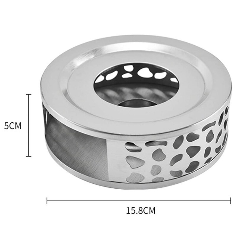 Grijač za čaj Grijač za kavu izrađen od nehrđajućeg čelika s držačem za čajnu svijeću Podloga za čaj Šuplji izrezbareni grijač za kavu