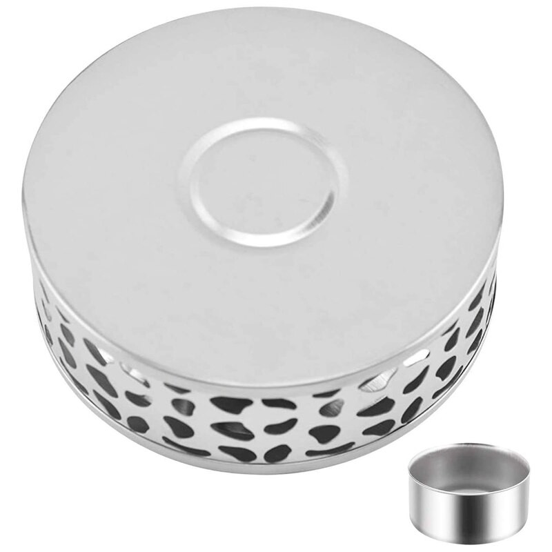 Promovare! Încălzitor de ceai Încălzitor de cafea, fabricat din oțel inoxidabil, cu suport pentru canapea, bază de ceai, cu design sculptat, încălzitor de cafea război