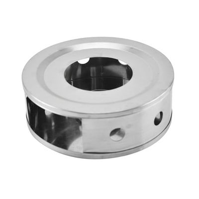 Kerek teáskanna melegítő állvány teáskanna tartó Hordozható rozsdamentes acél kávé teamelegítő teamécses gyertya fűtő talp