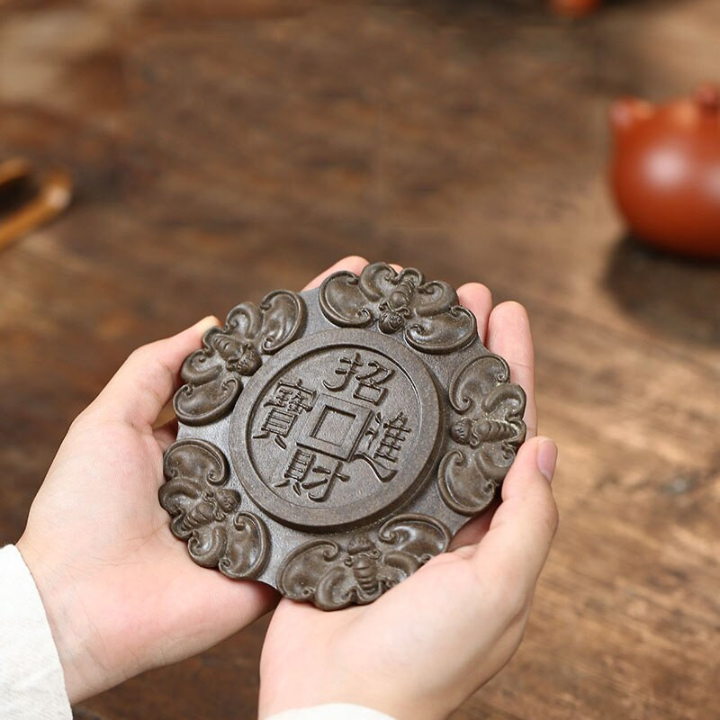 Lucky Treasure Zisha držač ležaja lonca Mali stol za suho kuhanje Yixing podmetač za čaše Ljubičasti glineni lonac Suooprt Mogu se podizati darovi