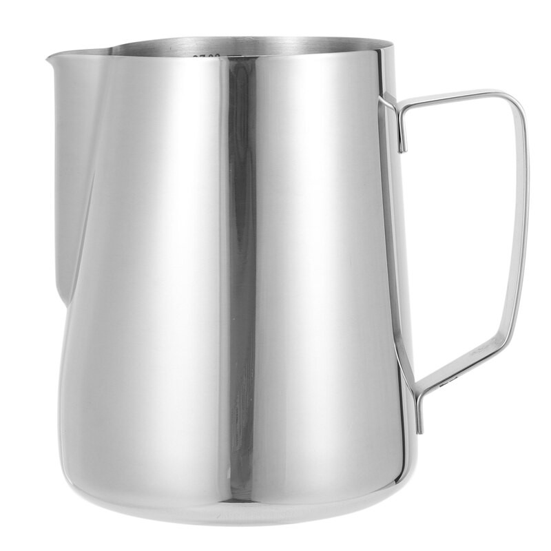 Tejkancsó, 900 ml-es kézi kávékrém Tejhabosító kancsó csésze mérőjellel és Latte Art tollal, tejeskancsó