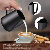 Forró tejhabosító kancsó rozsdamentes acél tejes kávéhabosító kancsó 900 ml 32 Oz cappuccino eszpresszó fekete készítéséhez