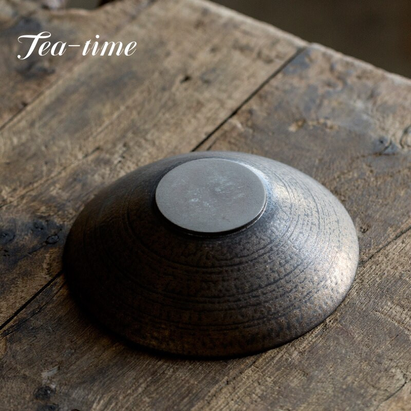 Japoniško stiliaus rankų darbo puodo laikiklis Retro geležies glazūros arbatinuko guolio laikiklis Keraminis vandens laikiklis, sausas burbulų padėklas Kung Fu arbatos rinkinys