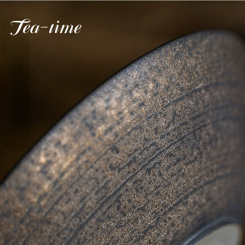 Japoniško stiliaus rankų darbo puodo laikiklis Retro geležies glazūros arbatinuko guolio laikiklis Keraminis vandens laikiklis, sausas burbulų padėklas Kung Fu arbatos rinkinys