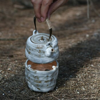 Ιαπωνικά Stoneware Χειροποίητη Θερμοκρασία Τσαγιού Κεραμική Ρετρό Θερμοστάτρια Τσαγιού Θήκη κεριών Βραστήρα Θήκη τσαγιού Σόμπα τσαγιού Kung Fu Δώρα