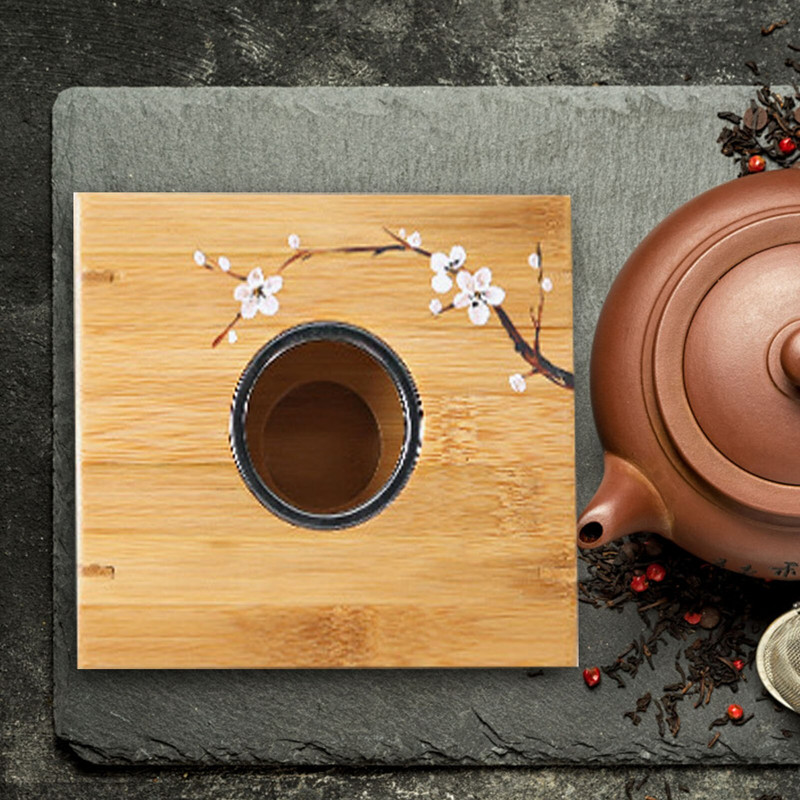 Arbatinuko šildytuvo laikiklio bazė Bambuko arbata Kava Vanduo Arbatinė Žvakė Šildymo izoliacija Japoniško stiliaus termostatas Vyno temperatūra