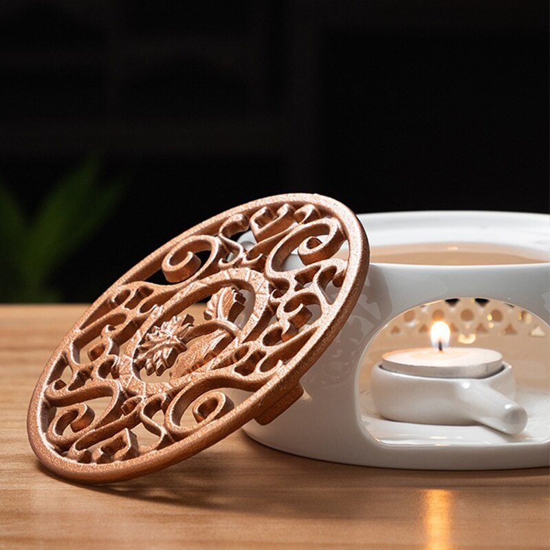 Suport pentru încălzitor de ceainic din ceramică Bază de încălzire pentru ceai Baza de izolație Ceai cafea Încălzitor de apă Lumânare Suport de bază pentru încălzire Veselă de ceai