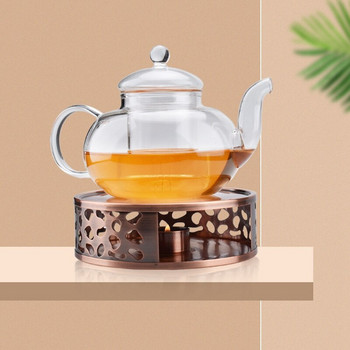 Нов 2X издръжлив нагревател за чай от неръждаема стомана, нагревателна основа, чайник, топла печка за чай, чайник със свещ, комплект за чай