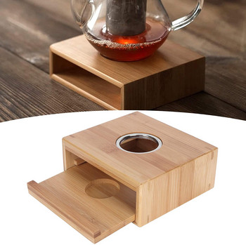 Бамбукова нагревател за чай Държач за отопление на свещи Термостат в японски стил Основа за температура на виното Нагревател за чайник Чайник Изолация на печка