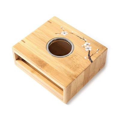 Bambusz teáskanna melegítő tartók alap teamelegítő szigetelő alap tea kávé vízmelegítő gyertya melegítő talp tartó teás edények