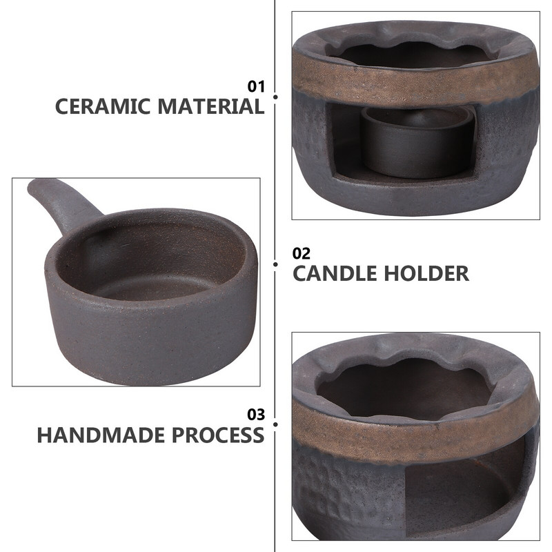 Šiltesnis arbatinukas arbatos šildytuvas Keraminis degiklis puodo viryklės laikiklis aliejui stovas vaško stiklinė Essential arbatžolės aromatinis kavos pagrindo kaitinimo tirpalas