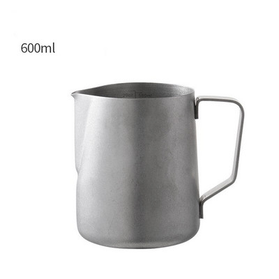 Rozsdamentes acél skálával Kávékancsó húzó virágcsésze Cappuccino tejeskanna eszpresszó csészék Latte tejhabos kancsó habosító