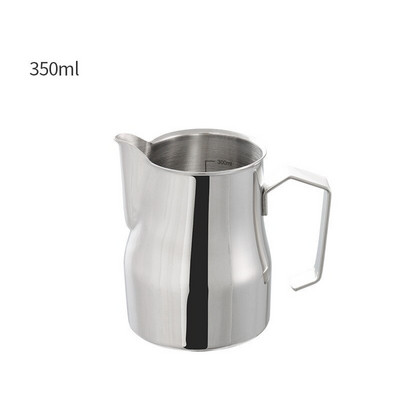 Rozsdamentes acél skálával Kávékancsó húzó virágcsésze Cappuccino tejeskanna eszpresszó csészék Latte tejhabos kancsó habosító