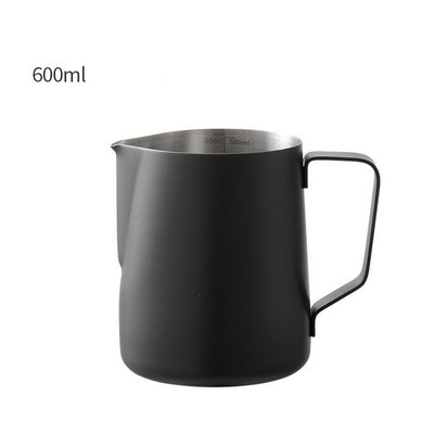 Rozsdamentes acél skálával Kávékancsó húzó virágcsésze Cappuccino tejeskanna eszpresszó csészék Latte tejhabos kancsó habosító