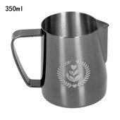 350 ml-es rozsdamentes acél tejkancsó hegyes szájú kávéhabosító csésze otthoni kávézókhoz