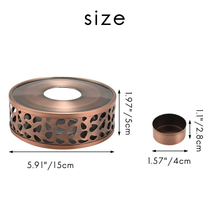 Încălzitor de ceai durabil din oțel inoxidabil, bază de încălzire, ceainic, aragaz cald de ceai, ceainic cu lumânări, set de ceai