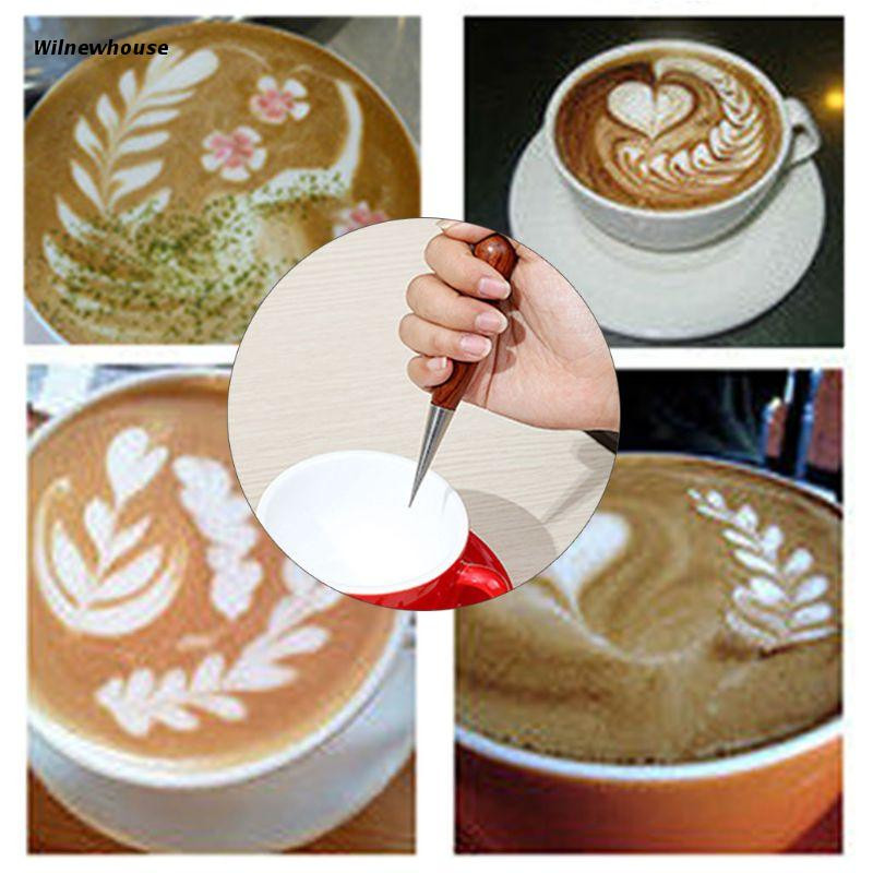 F63A Aparat za izrezbarenu štapnu iglu od nehrđajućeg čelika s drvenom iglom za izvlačenje kave za vaš kućni ured ili putovanja