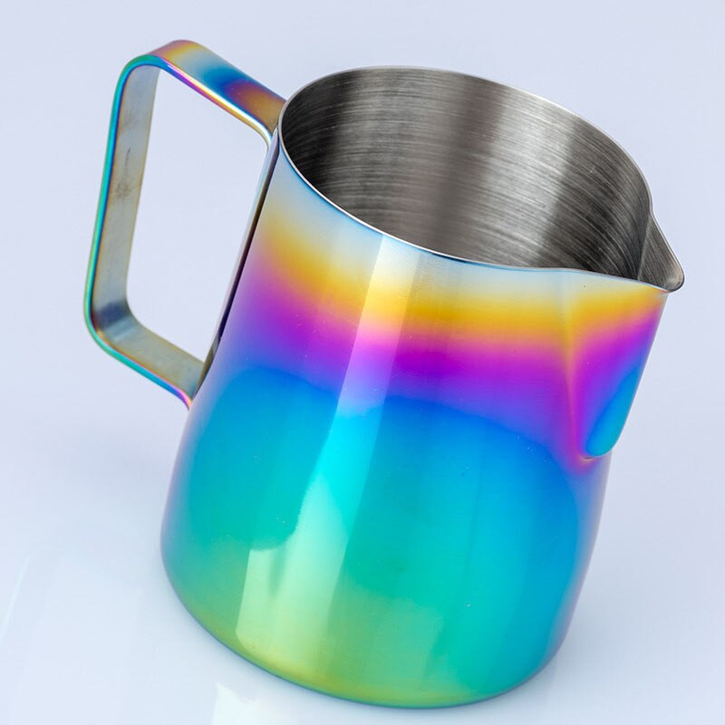 Nerūdijančio plieno kavos trafaretai „Pot Lette Art“ „Barista“ įrankiai Pieno puodeliai Kavos priedai Spalvingas aštrios burnos kavos trafaretas