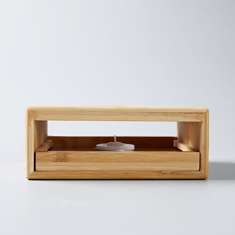 Bambuko arbatos šildytuvas žvakių šildymo laikiklis japoniško stiliaus termostatas, vyno temperatūros pagrindas arbatinuko šildytuvas arbatos puodo viryklės izoliacija