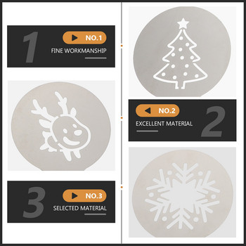 10 τμχ Πρότυπα χριστουγεννιάτικων στένσιλ επαναχρησιμοποιήσιμα Πρότυπο ζωγραφικής χειροτεχνίας Σχέδιο Χριστουγέννων για Ευχετήριες κάρτες Άλμπουμ Λεύκωμα